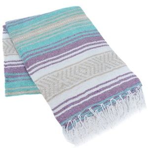 Mint and Tan Baja Beach/Festival/Yoga Blanket
